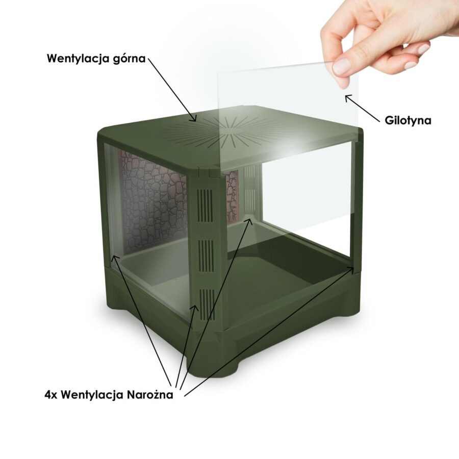 Terrarium Terradise 15x15x15cm - Zielone. Zalety produktu